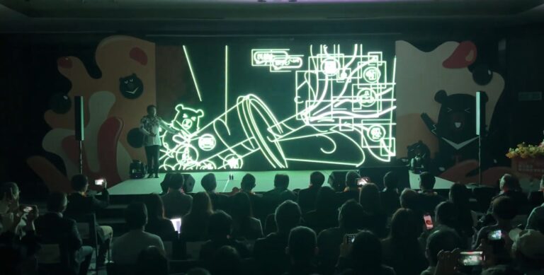 2023 觀光產業數位轉型博覽會:臺北喜來登大飯店的光畫表演